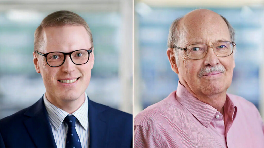 Fredrik NG Andersson och Lars Jonung. Pressfoton.